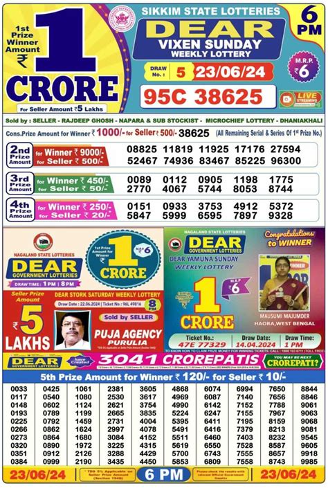 Lotto results for June 23, 2024 .